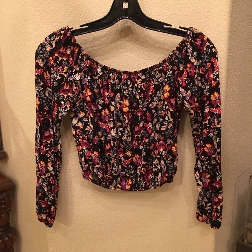H&M Floral Crop Top Size Xsmall